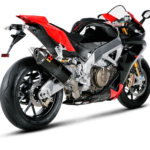 Akrapovic Slip on carbon exhaust RSV4 09-14 Side view