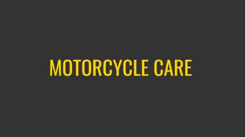 Motorcycle Care