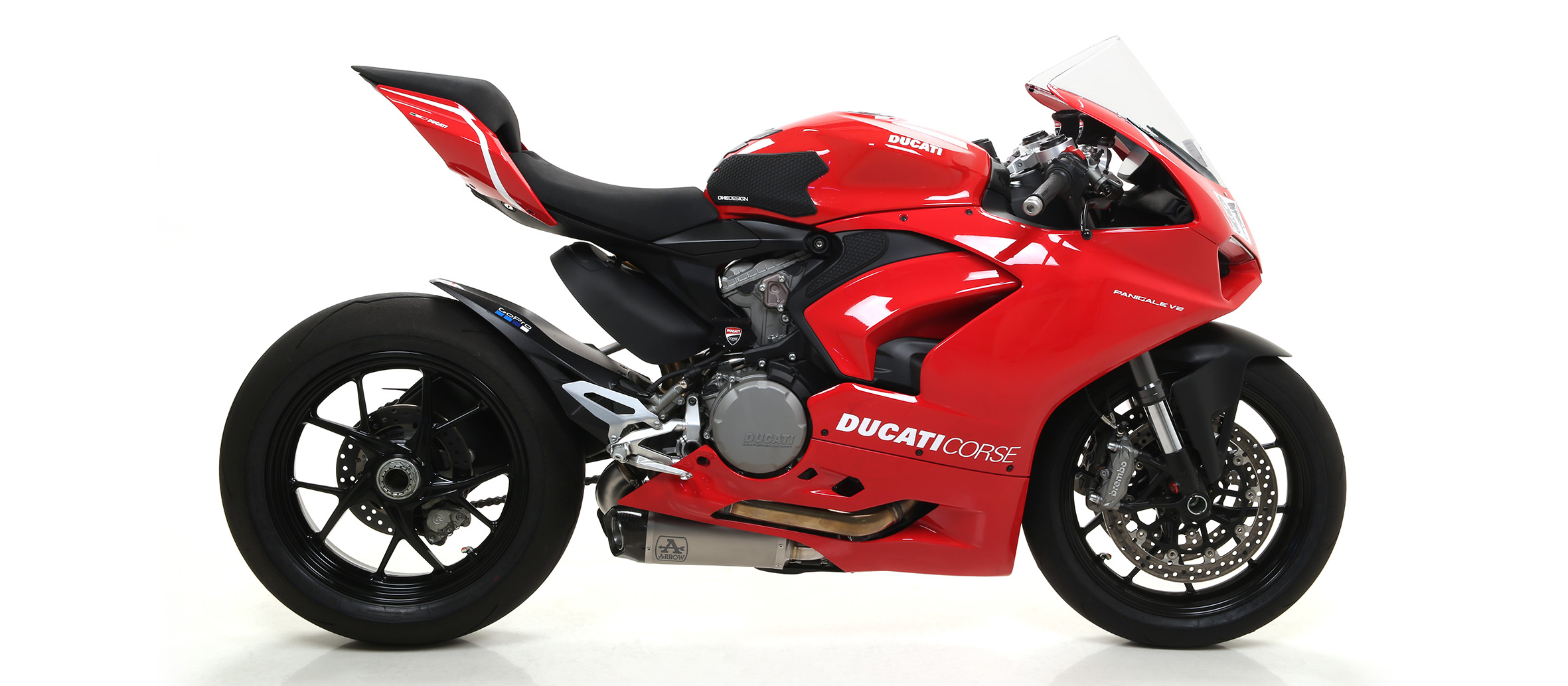 Ducati Panigali V2 Arrow Titanium Slipon 21+