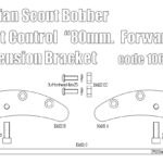 Extended forward controls adaptors plates (80mm) for Indian Scout Bobber 4