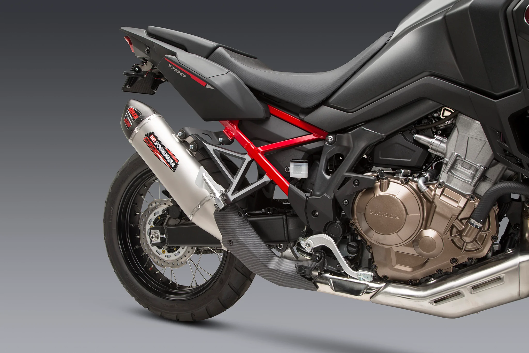 Africa Twin 20-22 Yoshimura RS-12 Stainless Slip-On Exhaust, With Stainless Muffler 12