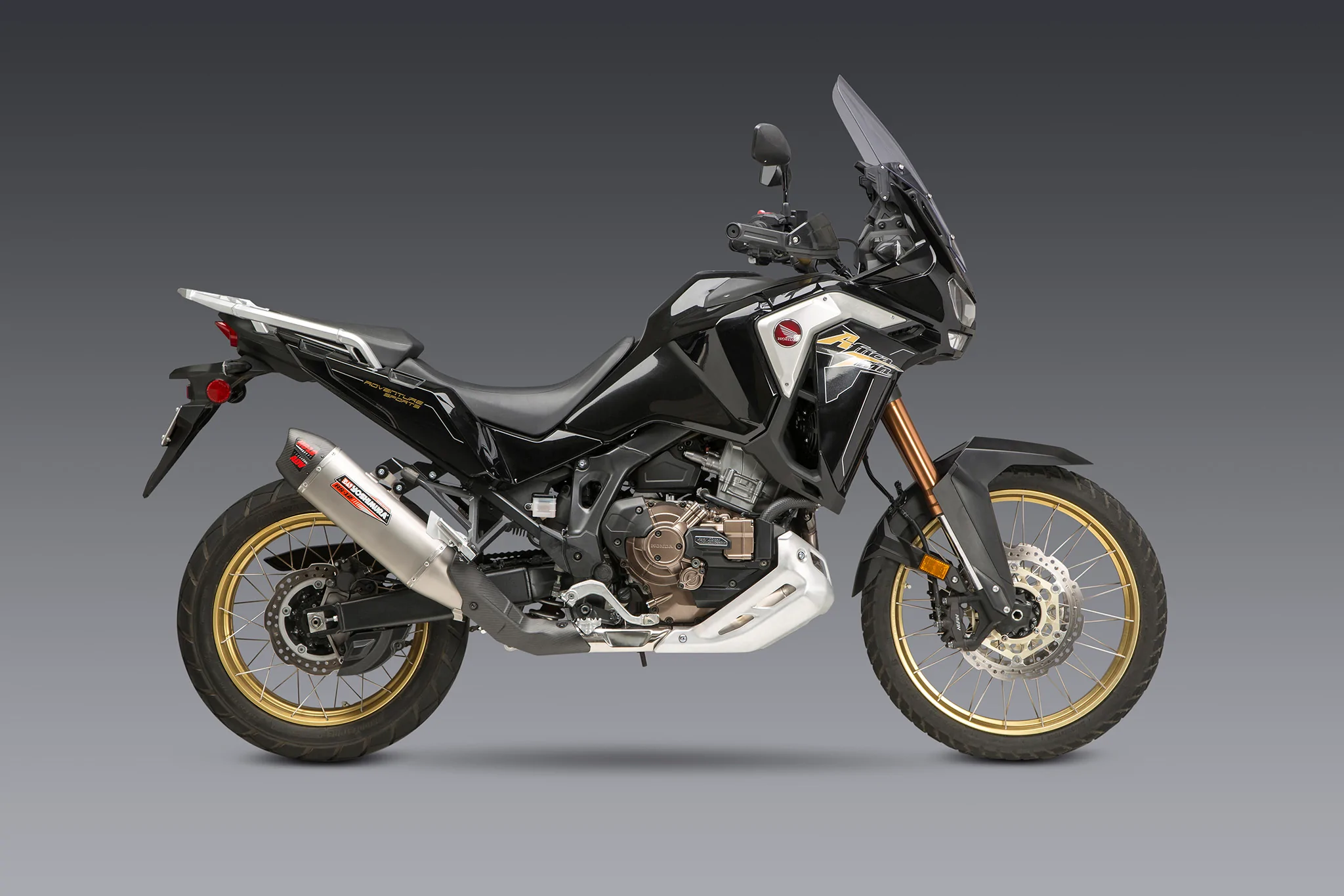 Africa Twin 20-22 Yoshimura RS-12 Stainless Slip-On Exhaust, With Stainless Muffler 3