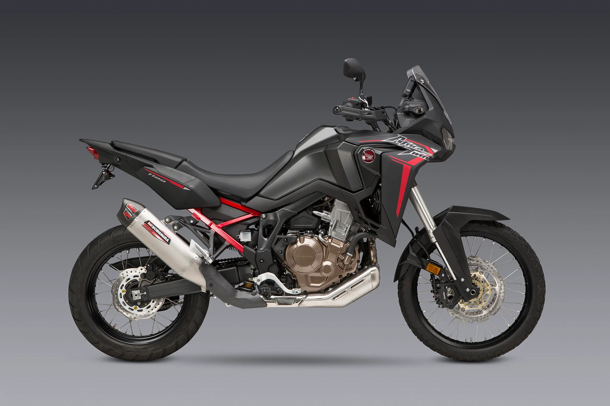 Africa Twin 20-22 Yoshimura RS-12 Stainless Slip-On Exhaust, With Stainless Muffler 4