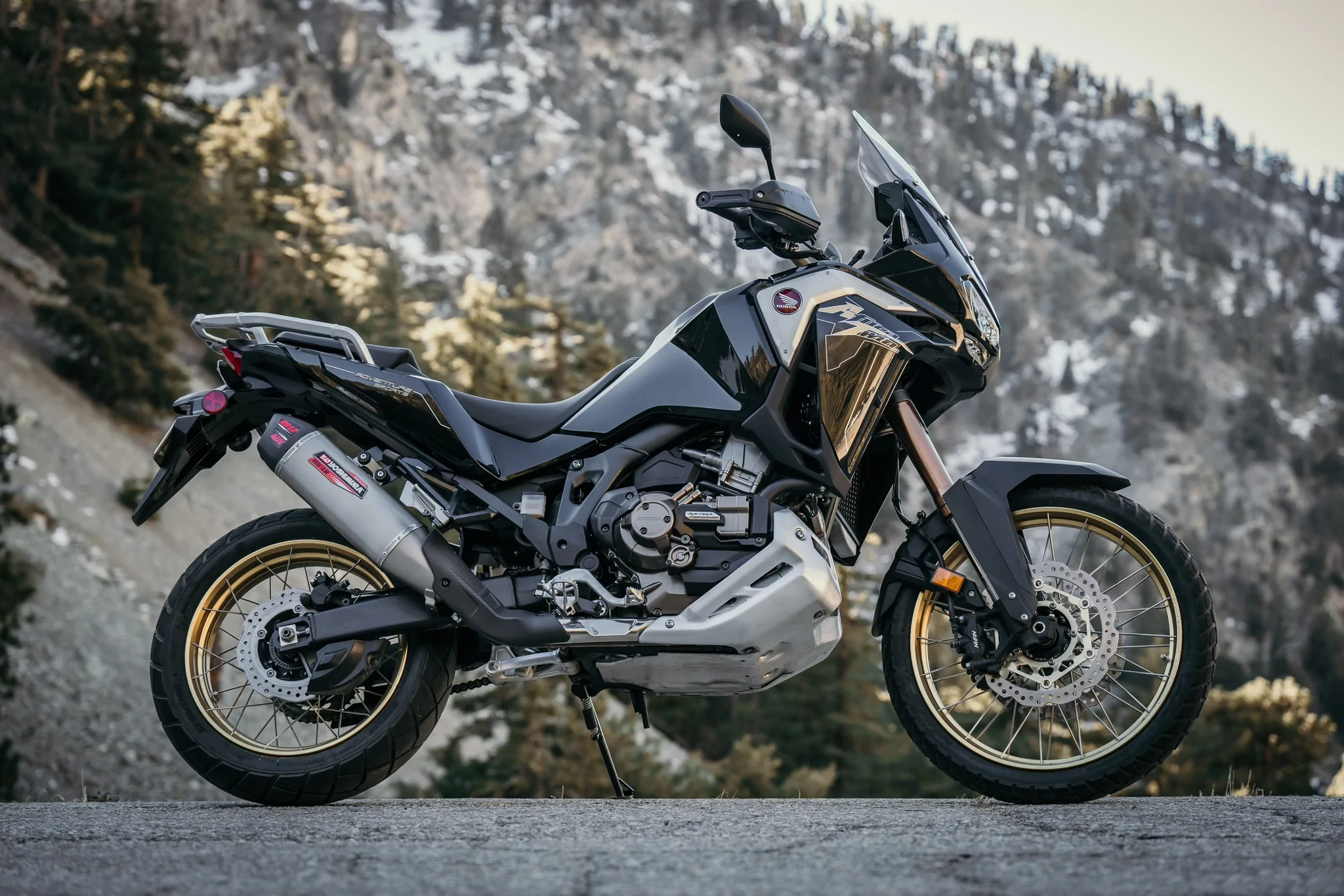 Africa Twin 20-22 Yoshimura RS-12 Stainless Slip-On Exhaust, With Stainless Muffler