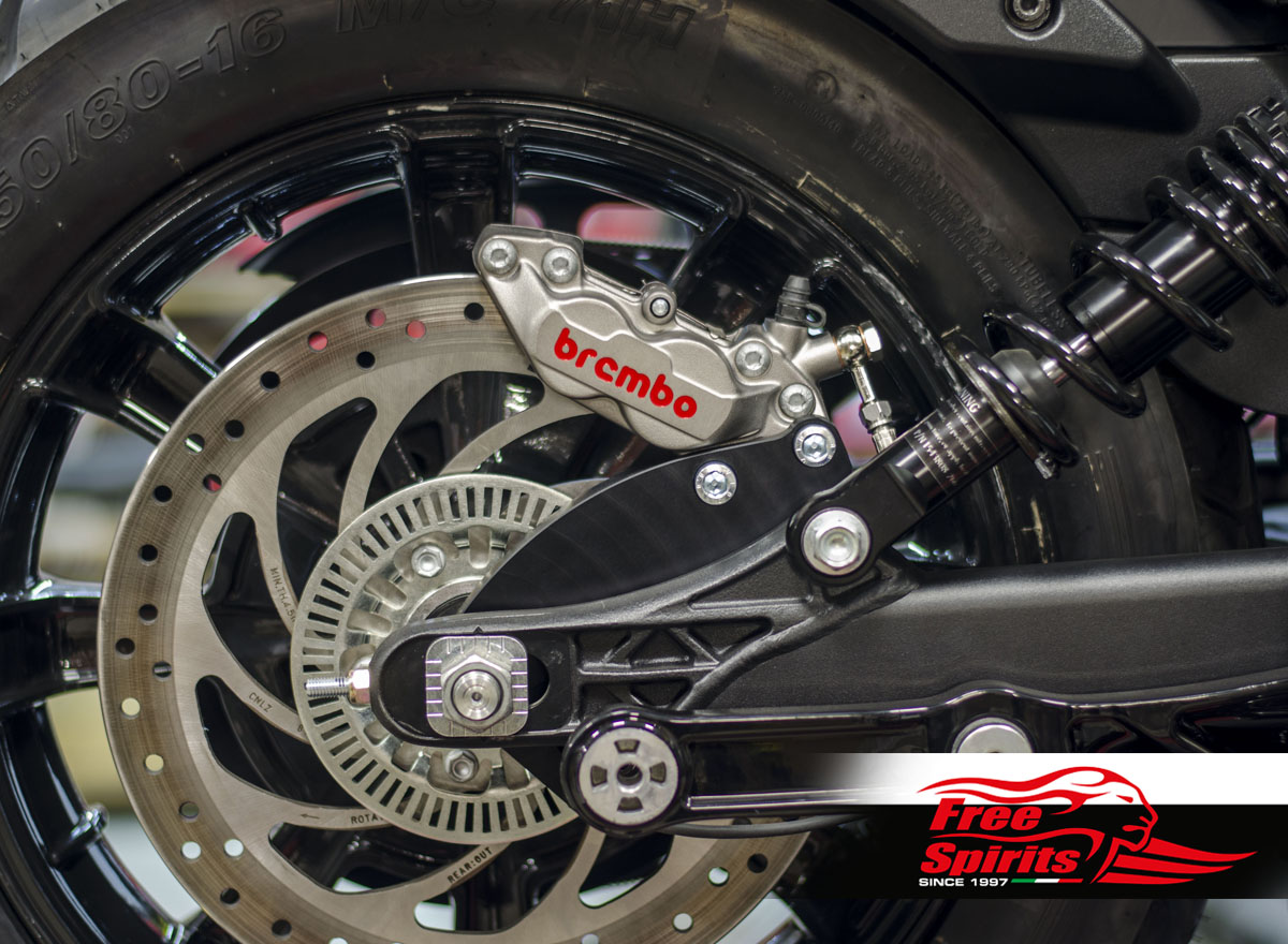Brembo Rear brake caliper 4 pot kit for Indian Scout without ABS 5