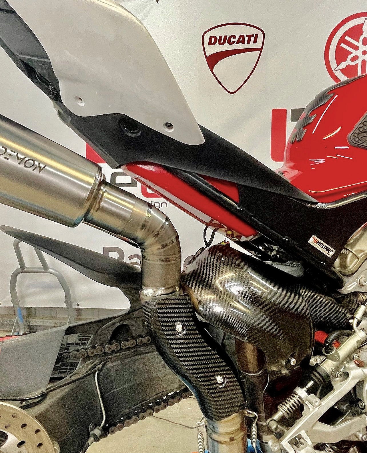 Vandemon Ducati Panigale & Streetfighter V4 Titanium High Mount 3 4 Slip On 2023-On 5